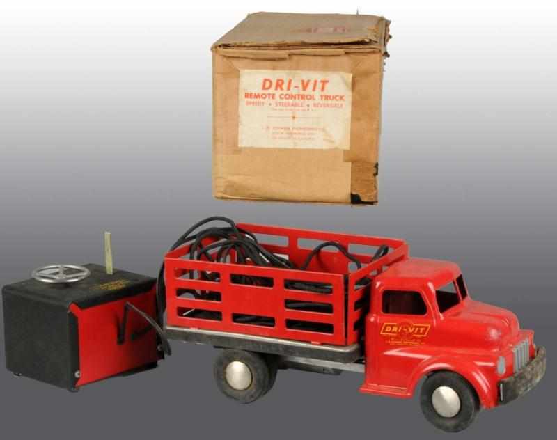 Appraisal: Cast Metal Dri-Vit Remote Control Toy Truck Description Circa s