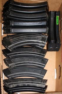 Appraisal: Steel round AK pattern magazines Steel round AK pattern magazines