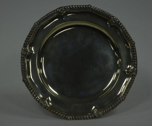 Appraisal: A Victorian silver plate West Son Dublin with gadrooned rim