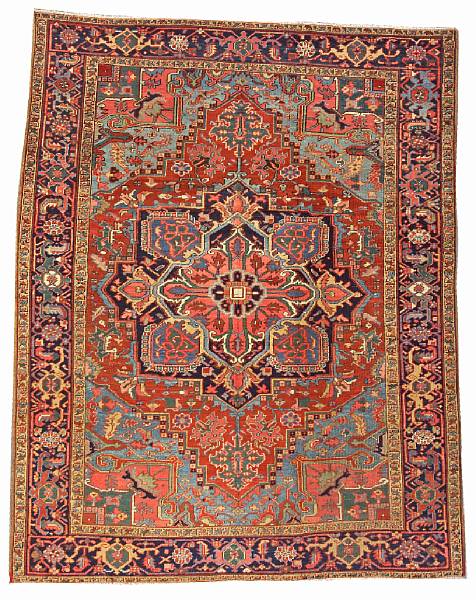 Appraisal: A Heriz carpet Northwest Persia circa size approximately ft in