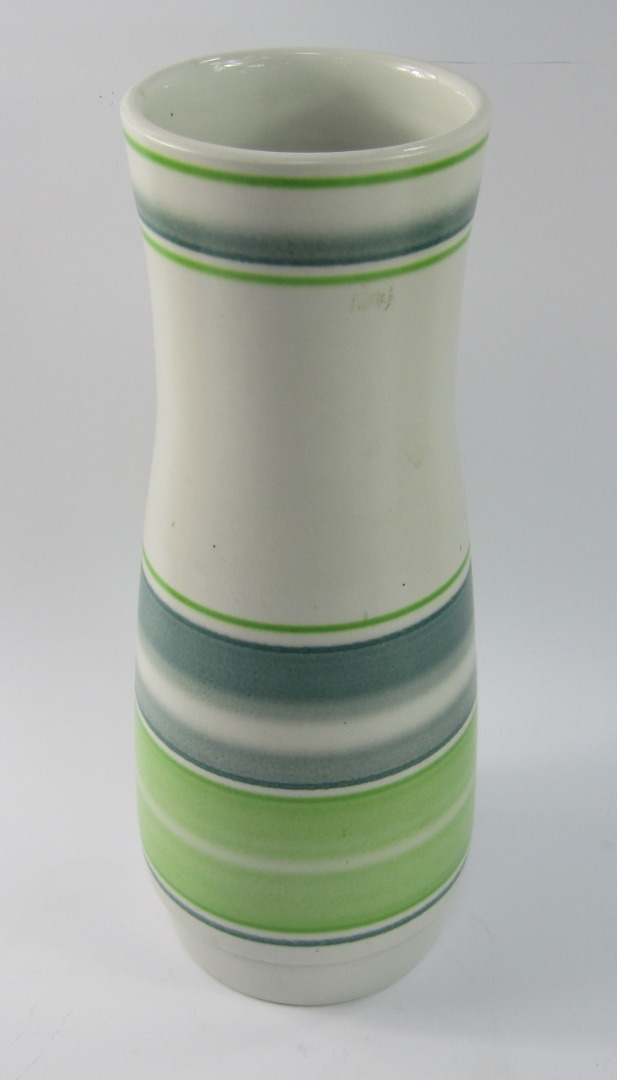 Appraisal: A Poole Pottery vase of slender tapered cylindrical form with