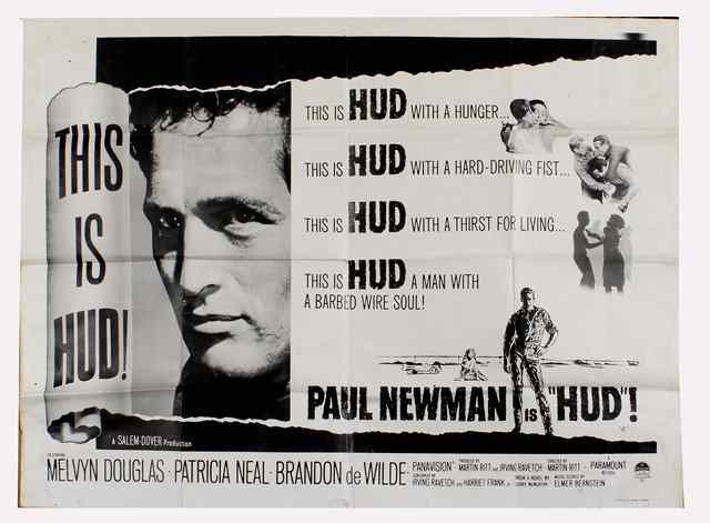 Appraisal: HUD Paramount drama starring Paul Newman British quad x