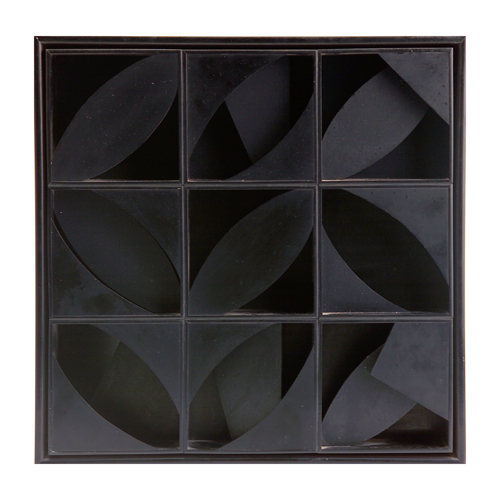 Appraisal: Louise Nevelson Night Leaf opaque black Plexiglas multiple sculpture x