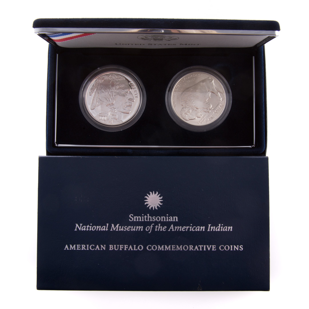 Appraisal: US American Buffalo coin set Commemorative program for National Museum