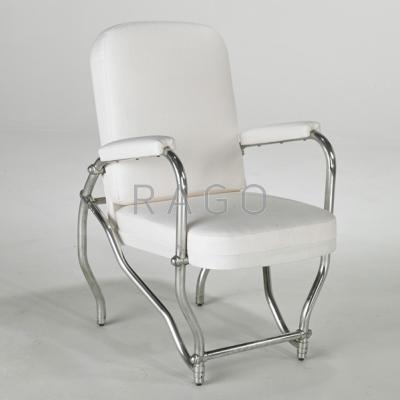 Appraisal: AEROTHERM attr Armchair Greenwich CT ca s Aluminum and upholstery