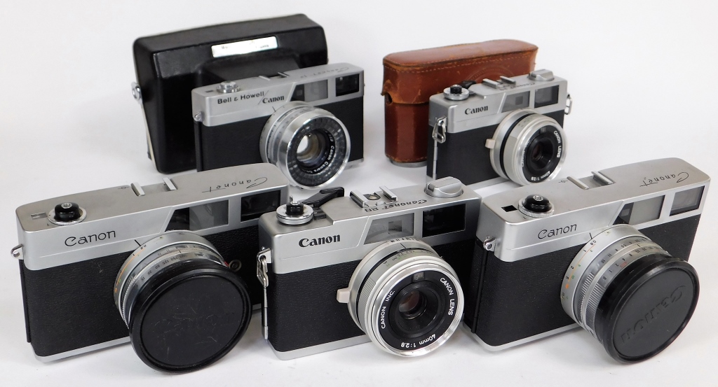 Appraisal: GROUP OF CANON CANONET MM RANGEFINDER CAMERAS Group of Canon