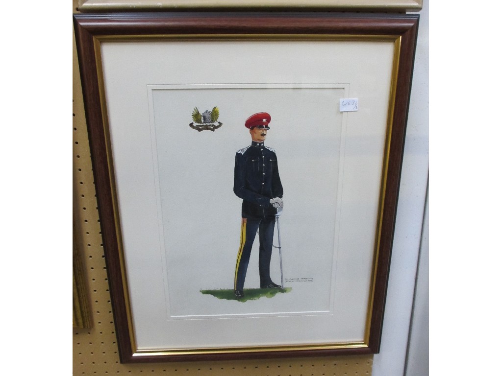 Appraisal: Watercolour 'The Ayrshire Yeomanry - Earl of Carrick's Own' signed