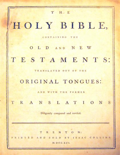 Appraisal: vol Bible in English The Holy Bible Containing The Old