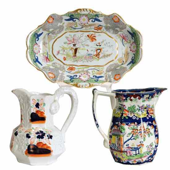 Appraisal: Three English Pottery Articles circa - comprising a Mason's ironstone