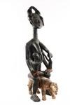 Appraisal: AFRICAN FETISH GUARDIAN FIGURE - Old carved Wooden Mother Figure