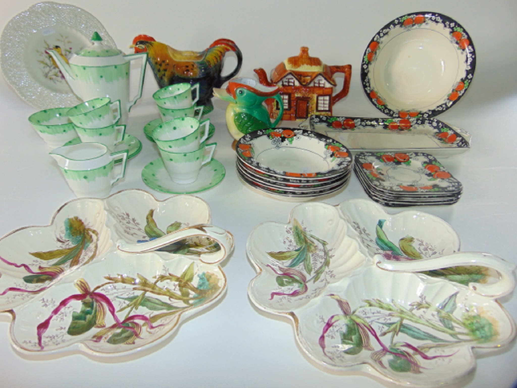 Appraisal: A collection of ceramics comprising six place Bell china Art