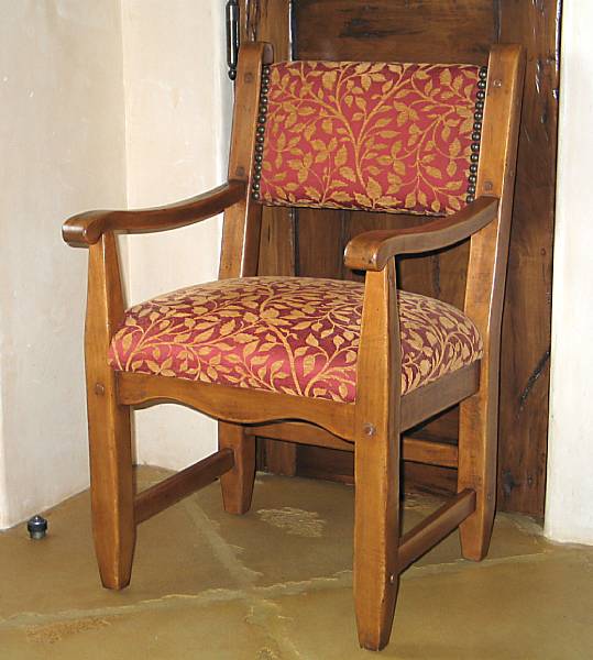 Appraisal: A pair of Spanish Baroque style walnut armchairs height in