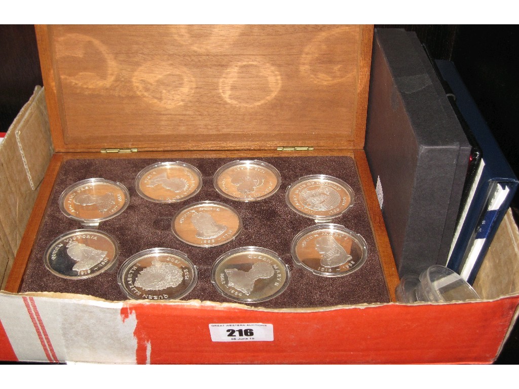 Appraisal: Lot comprising box of coin sets and a box of