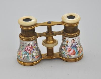 Appraisal: French Enameled Opera Glasses by Lemaire Paris ca Late th