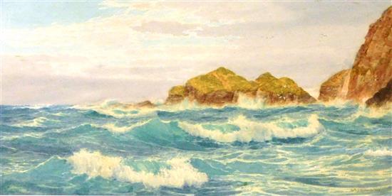 Appraisal: Watercolor on paper signature LR reads WMT Richards depicts waves