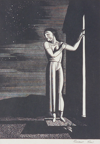 Appraisal: Rockwell Kent American - Figure of a Woman wood engraving