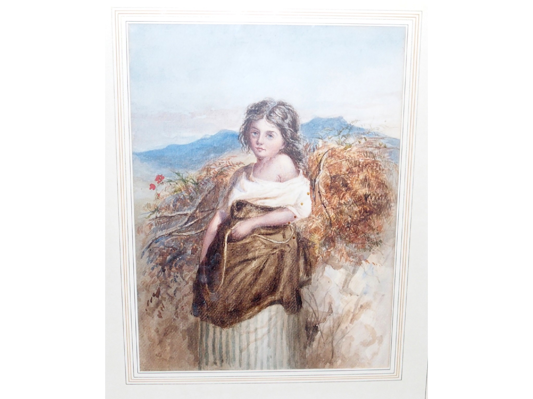 Appraisal: After ROBERT HERDMAN The Arran Fern Gatherer watercolour