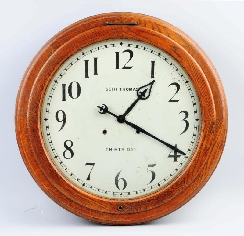 Appraisal: Seth Thomas Wall Clock This clock has minor fading to