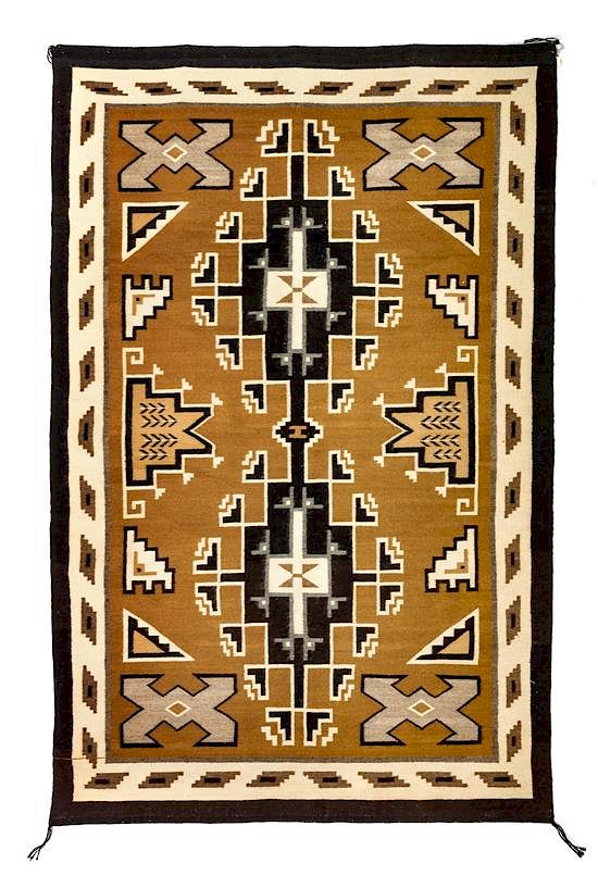 Appraisal: Navajo Two Grey Hills Rug x inches Navajo Two Grey