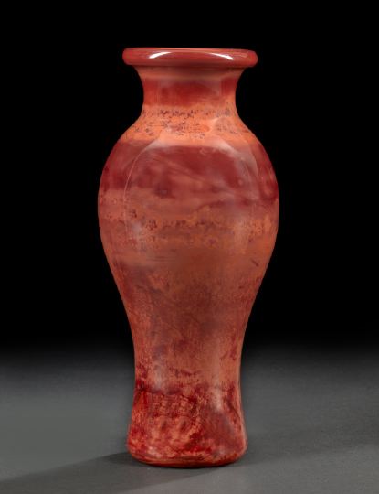 Appraisal: Chinese Peking Glass Vase Imitating Realgar Daoguang Reign - of