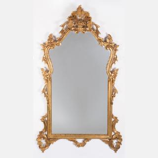 Appraisal: A Louis XV Style Gilt Carved Mirror th Century A