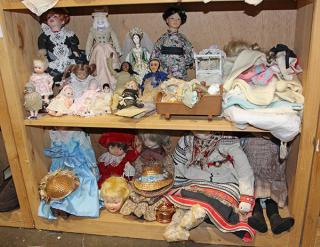 Appraisal: lot of Collection of dolls including decorative artist styles bisque