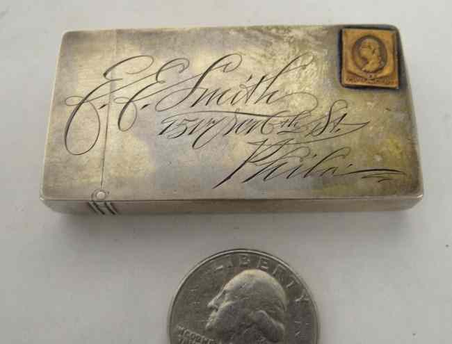 Appraisal: Envelope form sterling silver match case Grams total weight