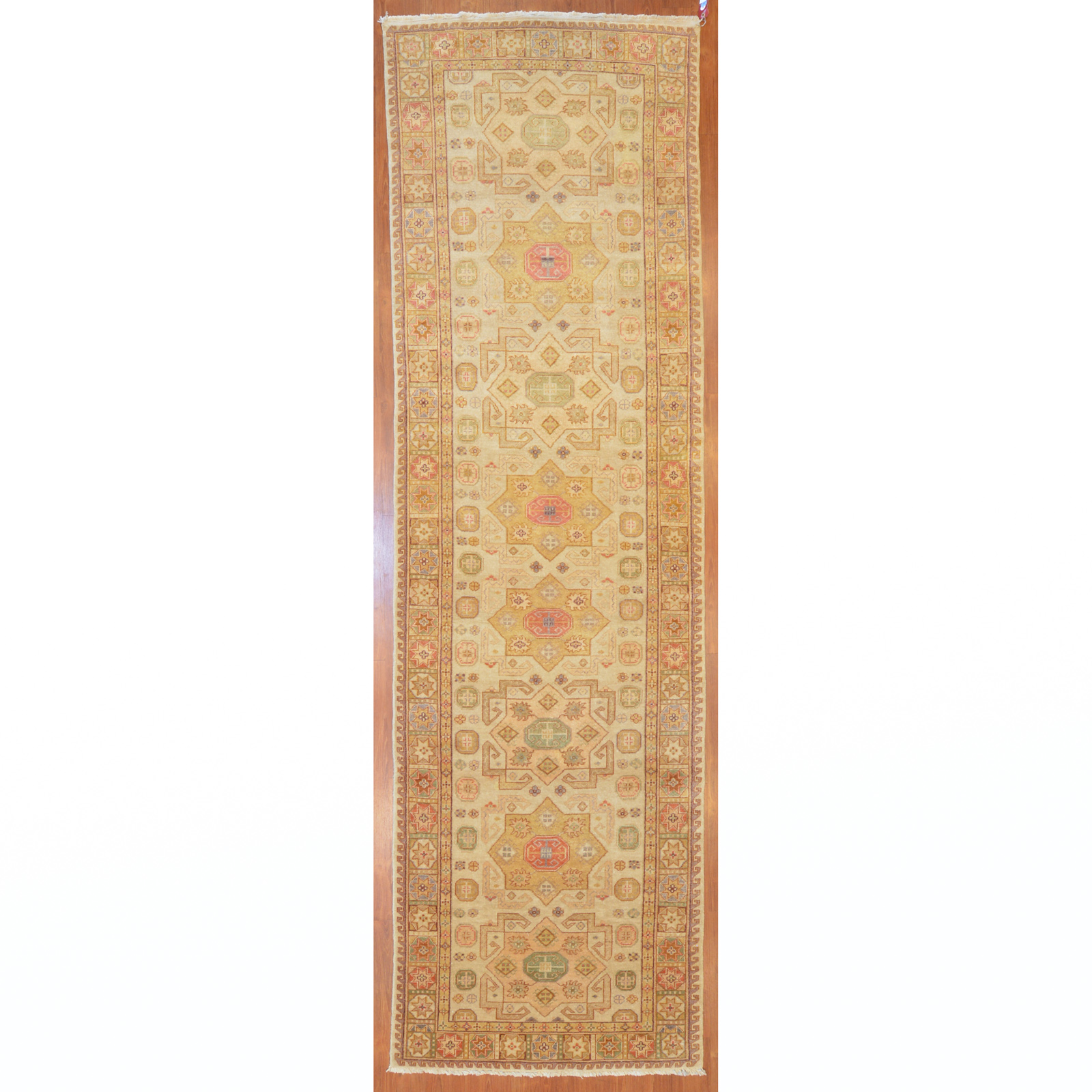 Appraisal: PAK KAZAK RUNNER PAKISTAN X Modern hand-knotted wool pile