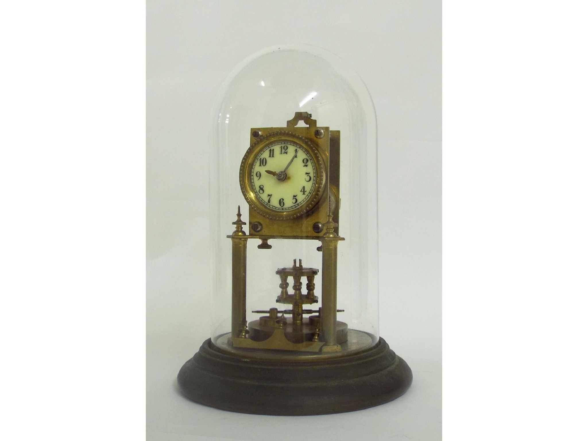 Appraisal: Torsion four hundred day mantel clock the dial within a