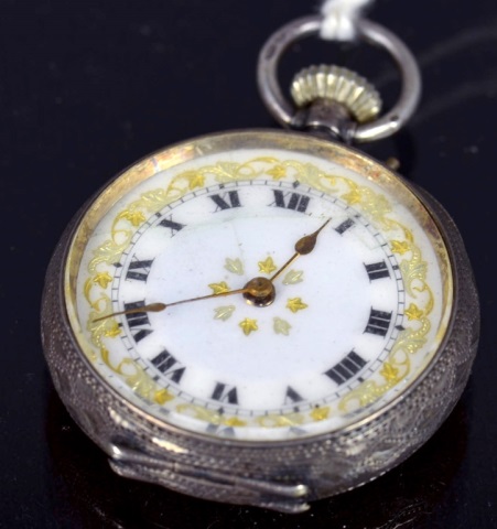 Appraisal: Sterling Ladies Pendant WatchMarked Swiss Made and D F C