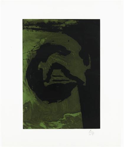 Appraisal: ROBERT MOTHERWELL american - PRIMAL SIGN VI MOSS pencil signed