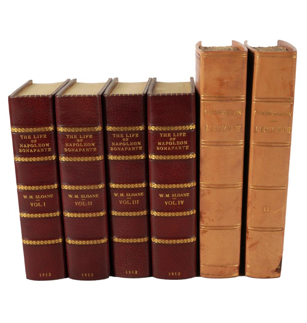 Appraisal: TWO SETS OF LEATHER-BOUND VOLUMESthe first William Milligan Sloane The