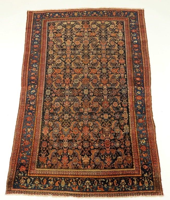 Appraisal: PERSIAN ORIENTAL PICTORIAL SENNEH CARPET RUG Persia Circa Central field