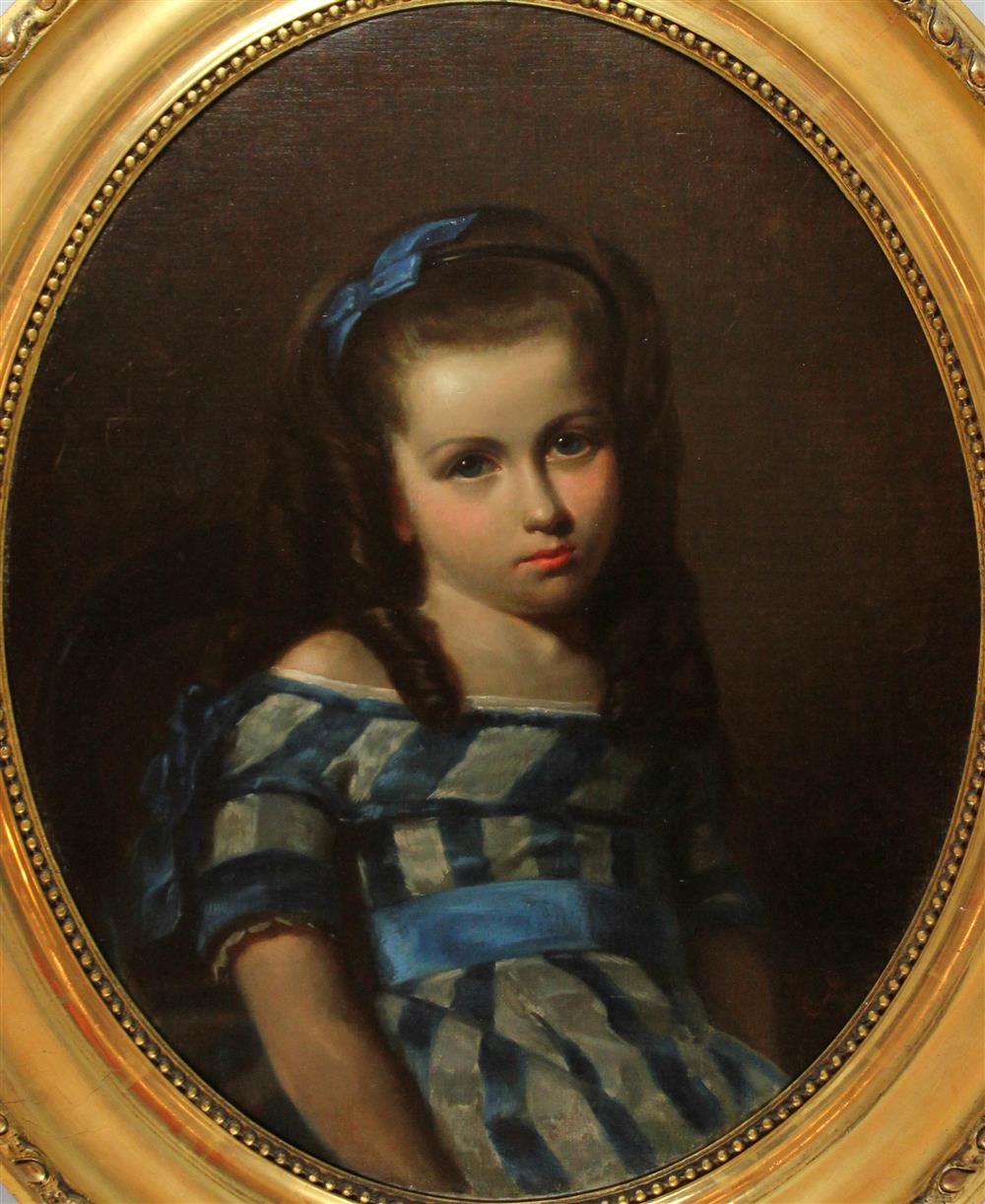 Appraisal: FRENCH SCHOOL TH CENTURY JEANNE - YOUNG GIRL Oil on