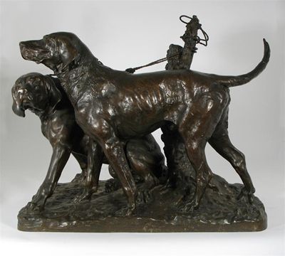 Appraisal: Arthur Jaques Le Duc French - A pair of hounds