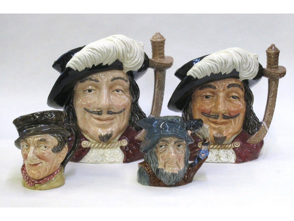 Appraisal: Four Royal Doulton character jugs to include Sam Weller Rip