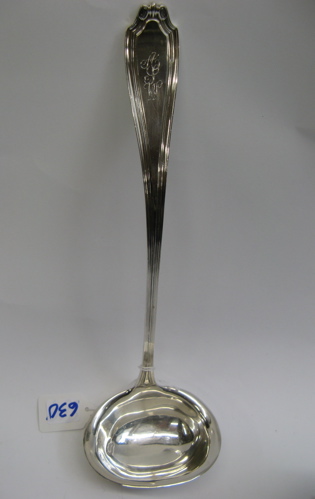 Appraisal: STERLING SILVER PUNCH LADLE - in troy ozs marked with