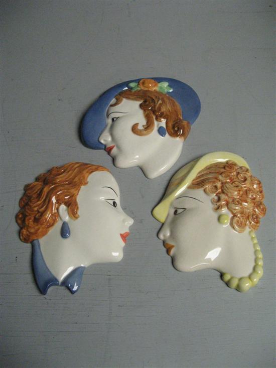 Appraisal: Moorland Art Deco style pottery head printed mark 'Moorland Staffordshire'