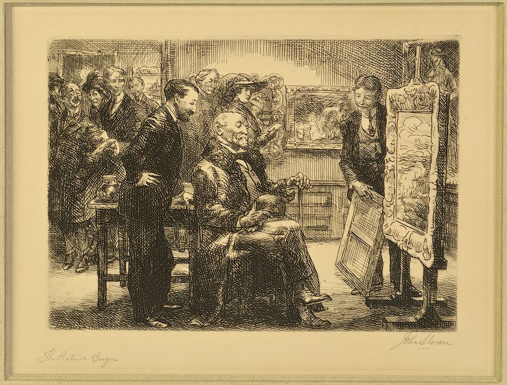 Appraisal: John Sloan 'The Picture Buyer' Etching John French Sloan American