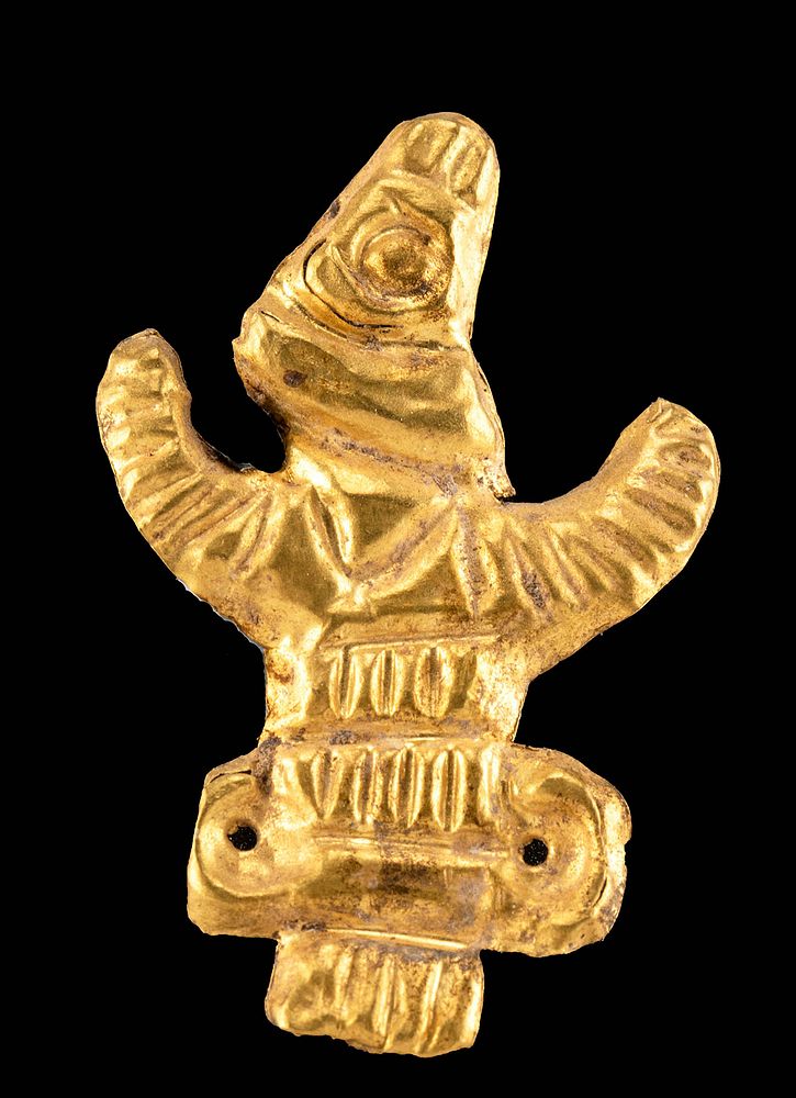 Appraisal: Scythian K Gold Applique Vulture-Like Form Originally Listed At Western