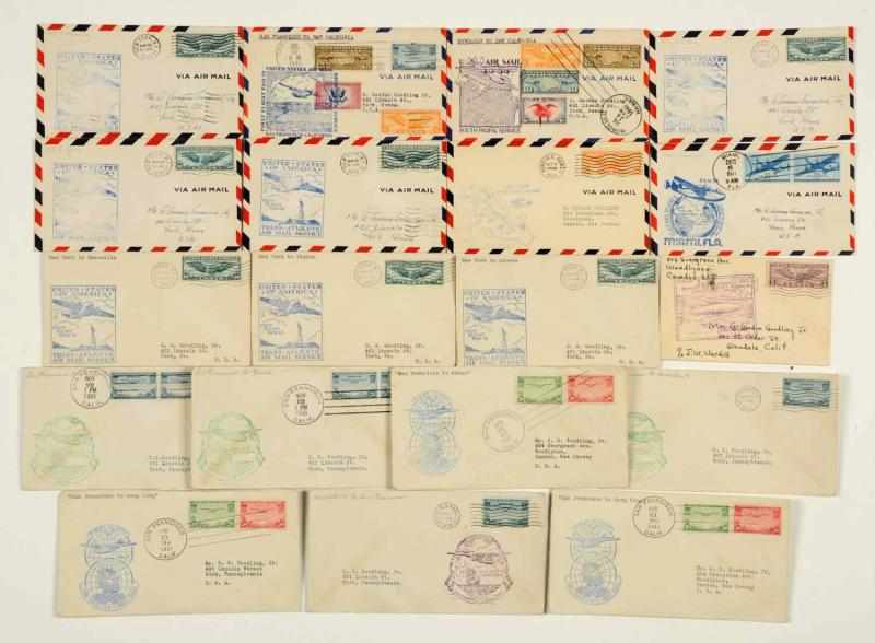 Appraisal: Trans-Atlantic Trans-Pacific Covers With appropriate stamps Postmarks range from -