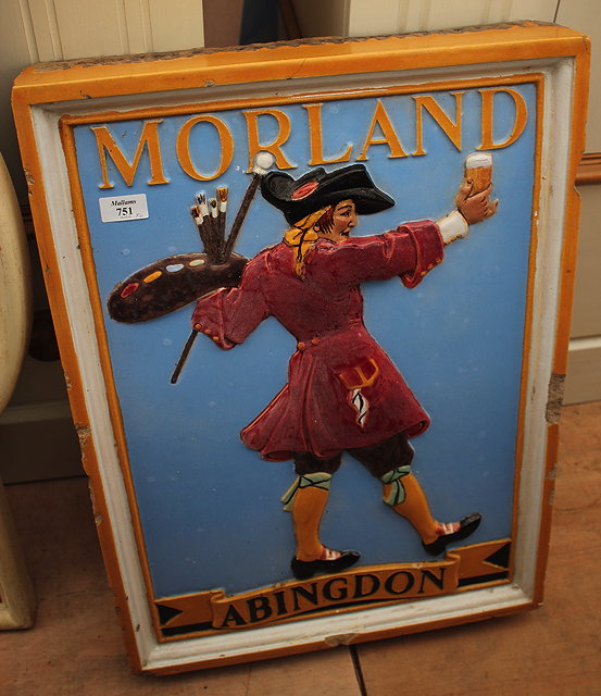 Appraisal: A MORLAND BREWERY OF ABINGDON POTTERY PLAQUE depicting a painter