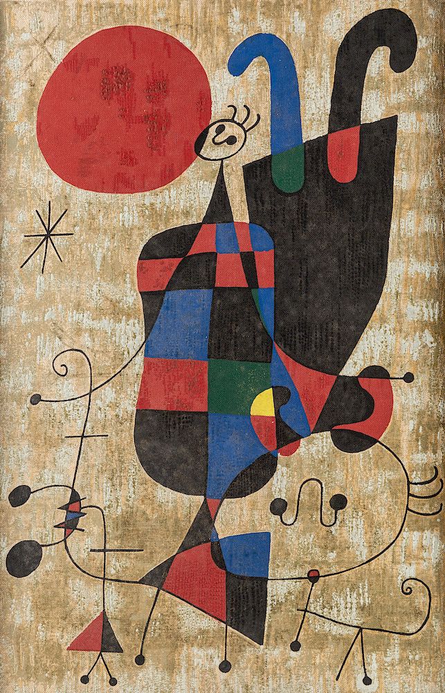 Appraisal: A DIETZ RECREATION AFTER JOAN MIRO SPANISH - A DIETZ