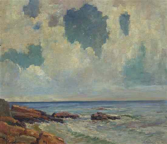 Appraisal: John Adams Spelman American - Seaside Clouds oil on board