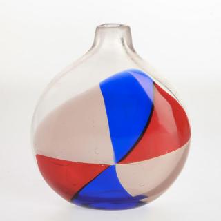 Appraisal: Fulvio Bianconi Murano a Contrasti glass vase Fulvio Bianconi Murano