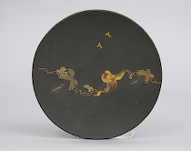 Appraisal: A Japanese Shibuichi Plate ca Meiji Period Mixed metal plate