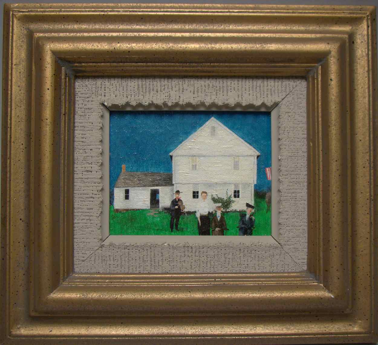 Appraisal: RICHARD E HOWARDAmerican - A family in the front yard