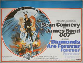 Appraisal: James Bond Diamonds Are Forever British Quad film poster starring