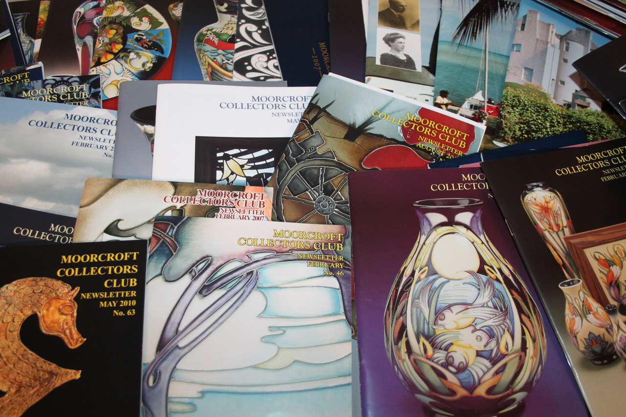 Appraisal: Various Moorcroft pottery related ephemera magazines collectors club newsletters etc