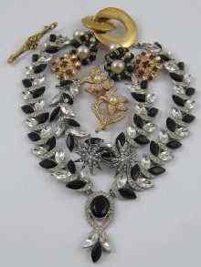 Appraisal: A mixed lot of costume jewellery comprising three pairs of